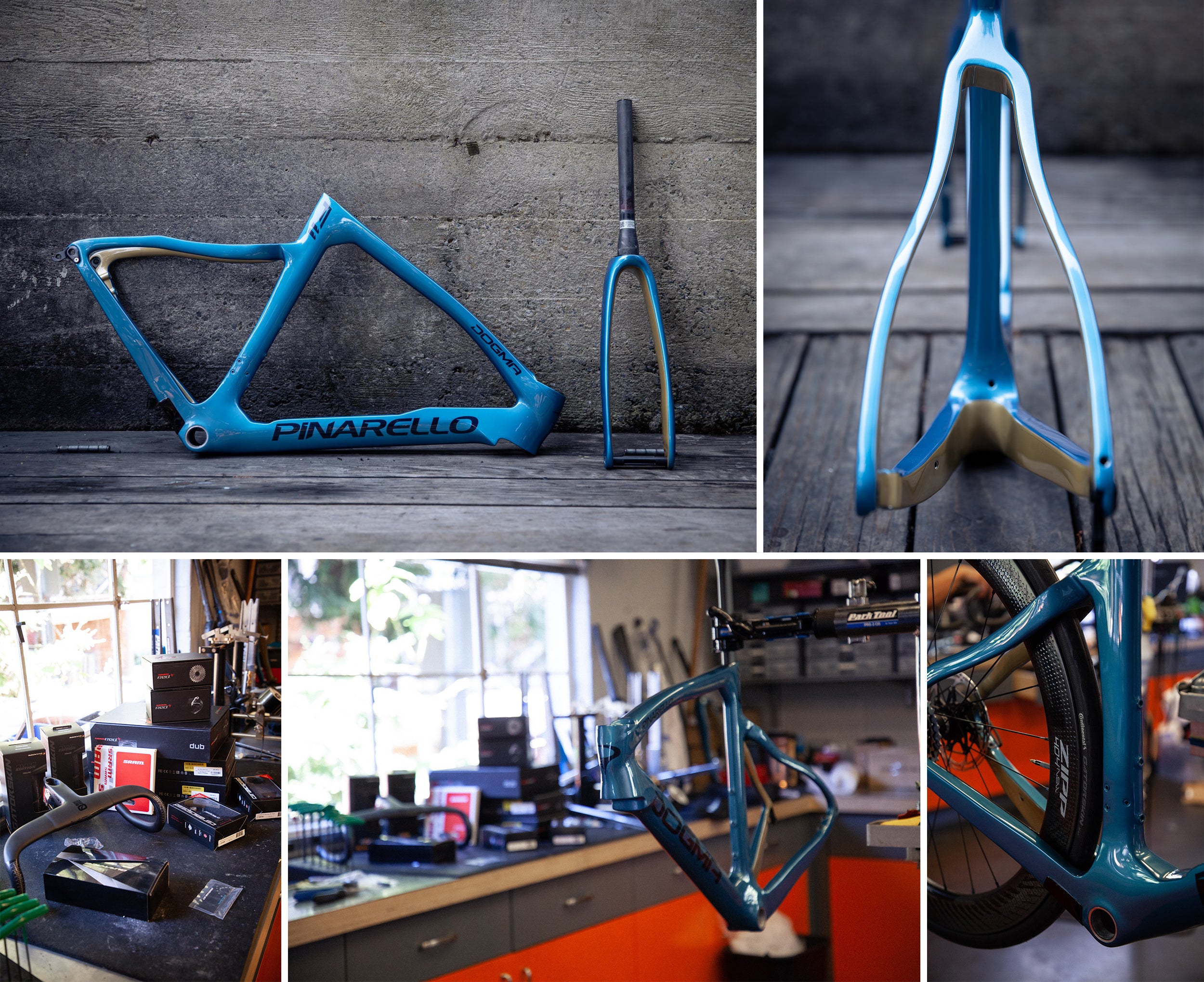 viking blue Pinarello F11 frame and paint