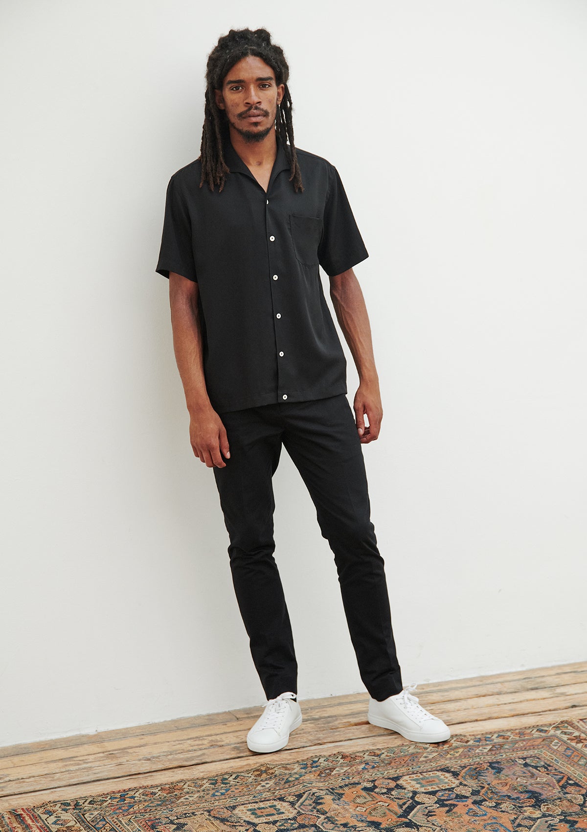 Image of Short Sleeve Rockabilly Shirt - Black