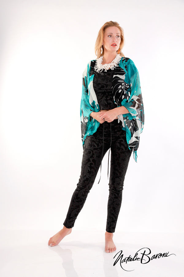 Long Chiffon Kimono with Tie – Baroni