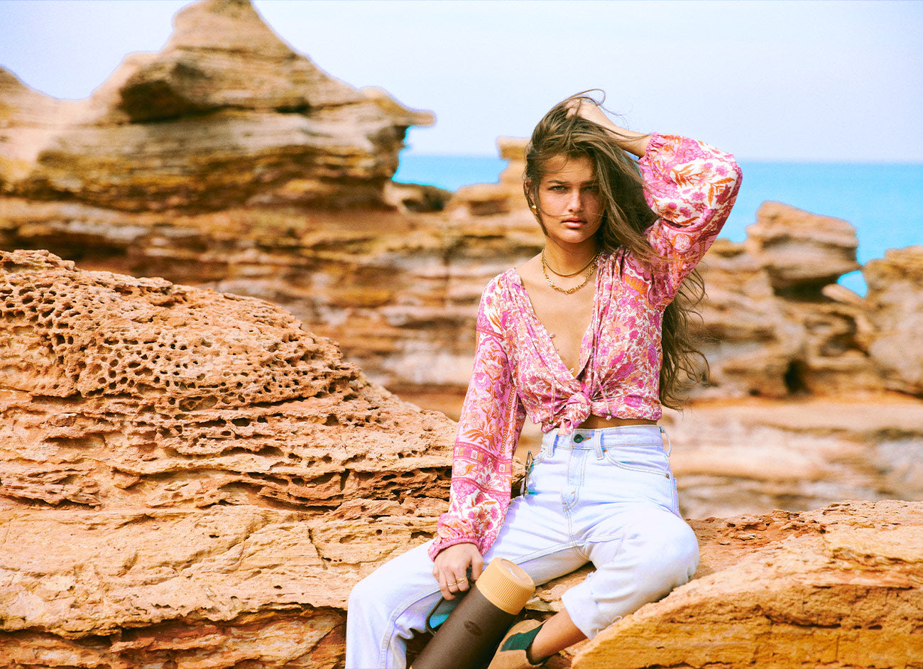Forget Me Not the new sustainable fashion campaign shot for Arnhem at Cape Leveque, WA