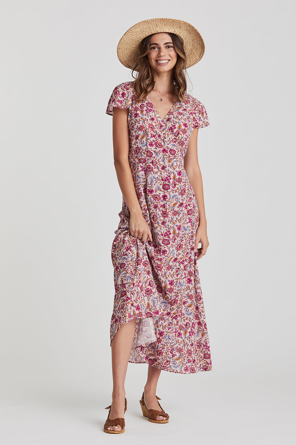 whistles daisy chain wrap dress