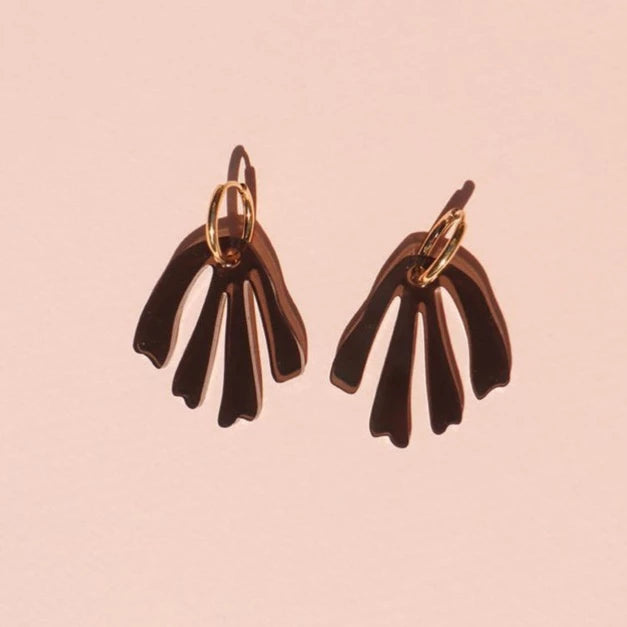 Henri Charm Earrings in Smoky Black