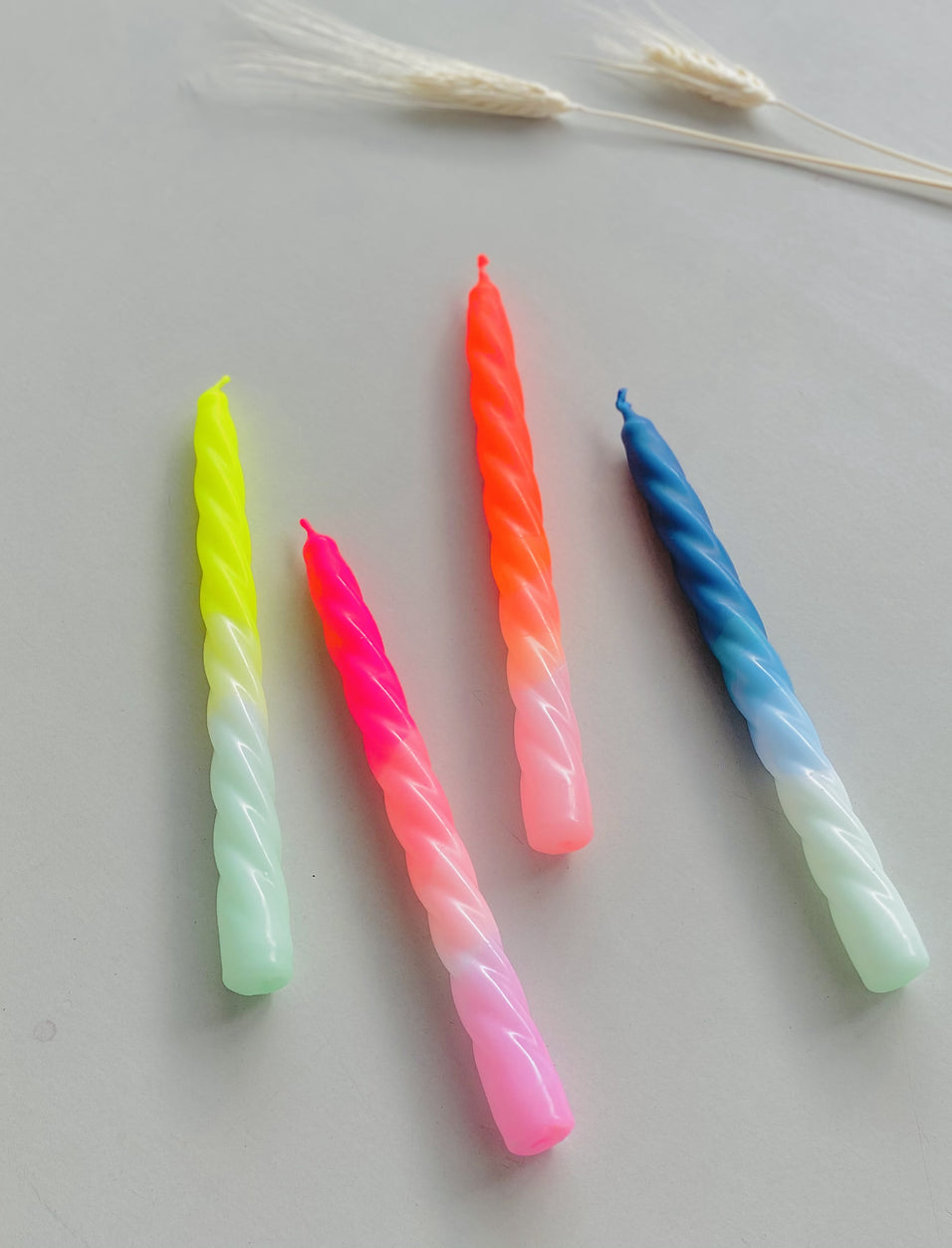 Dip Dye Twist Candles