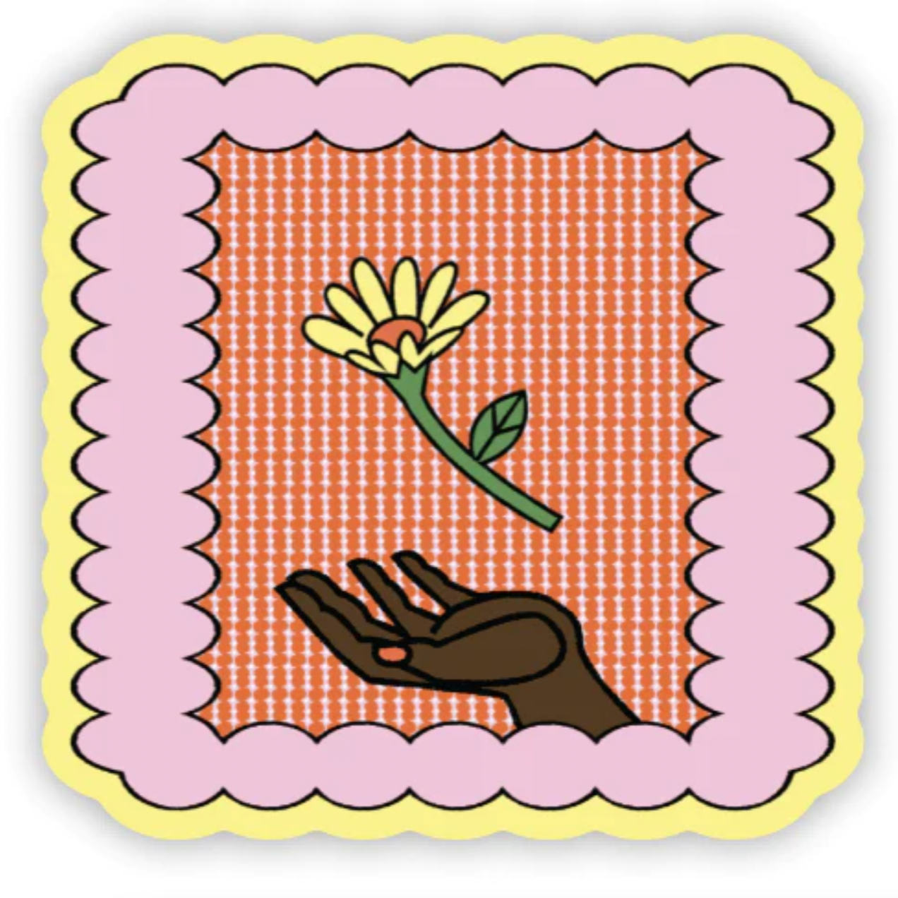 Hand + Flower Sticker