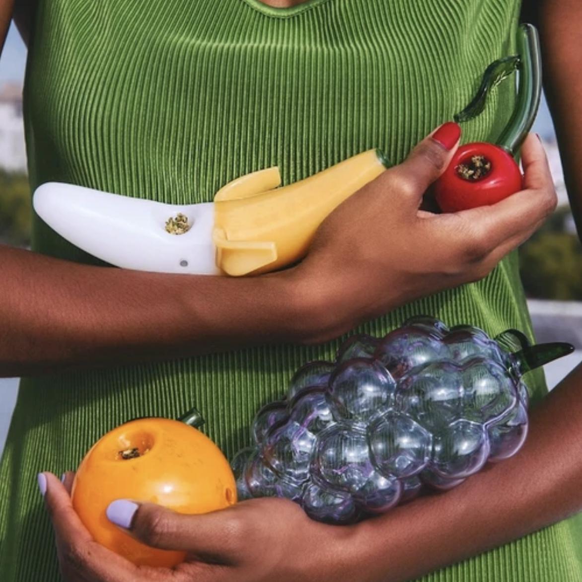 Glass Fruit Pipe - Banana