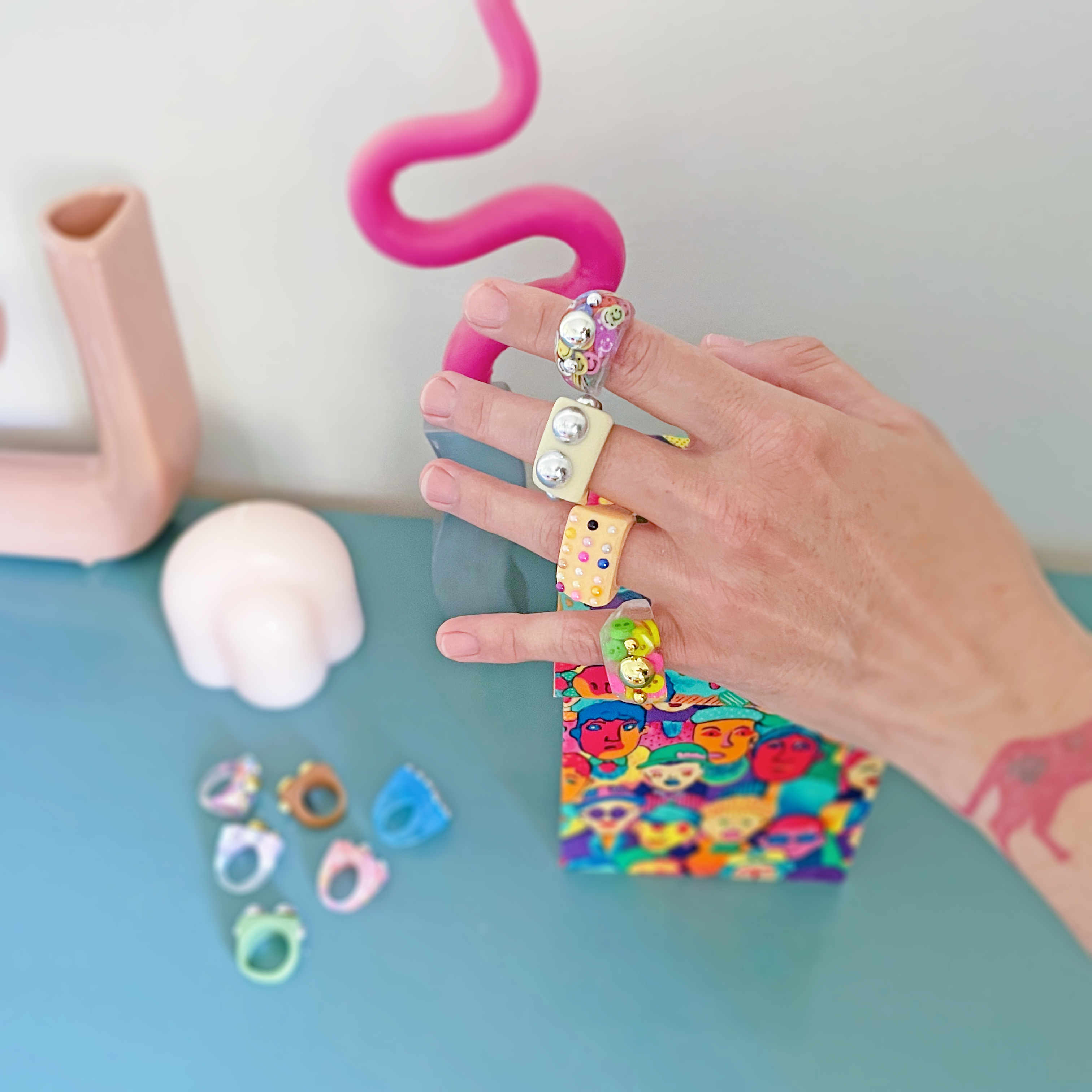 Maisie Moo Resin Rings