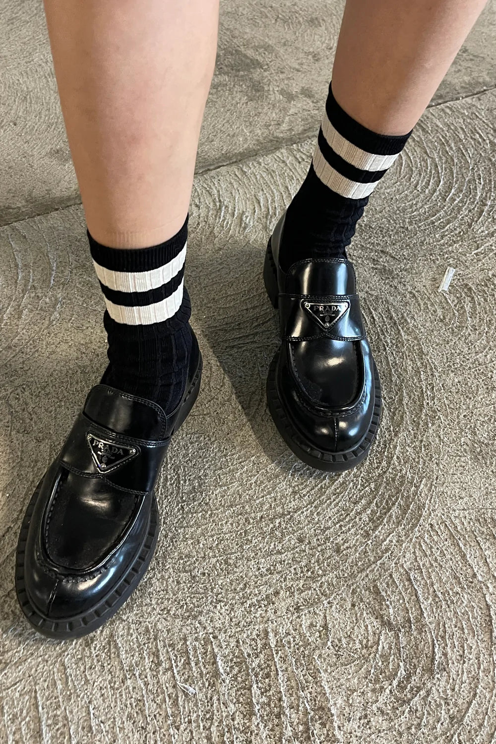 Her Varsity Socks - Black