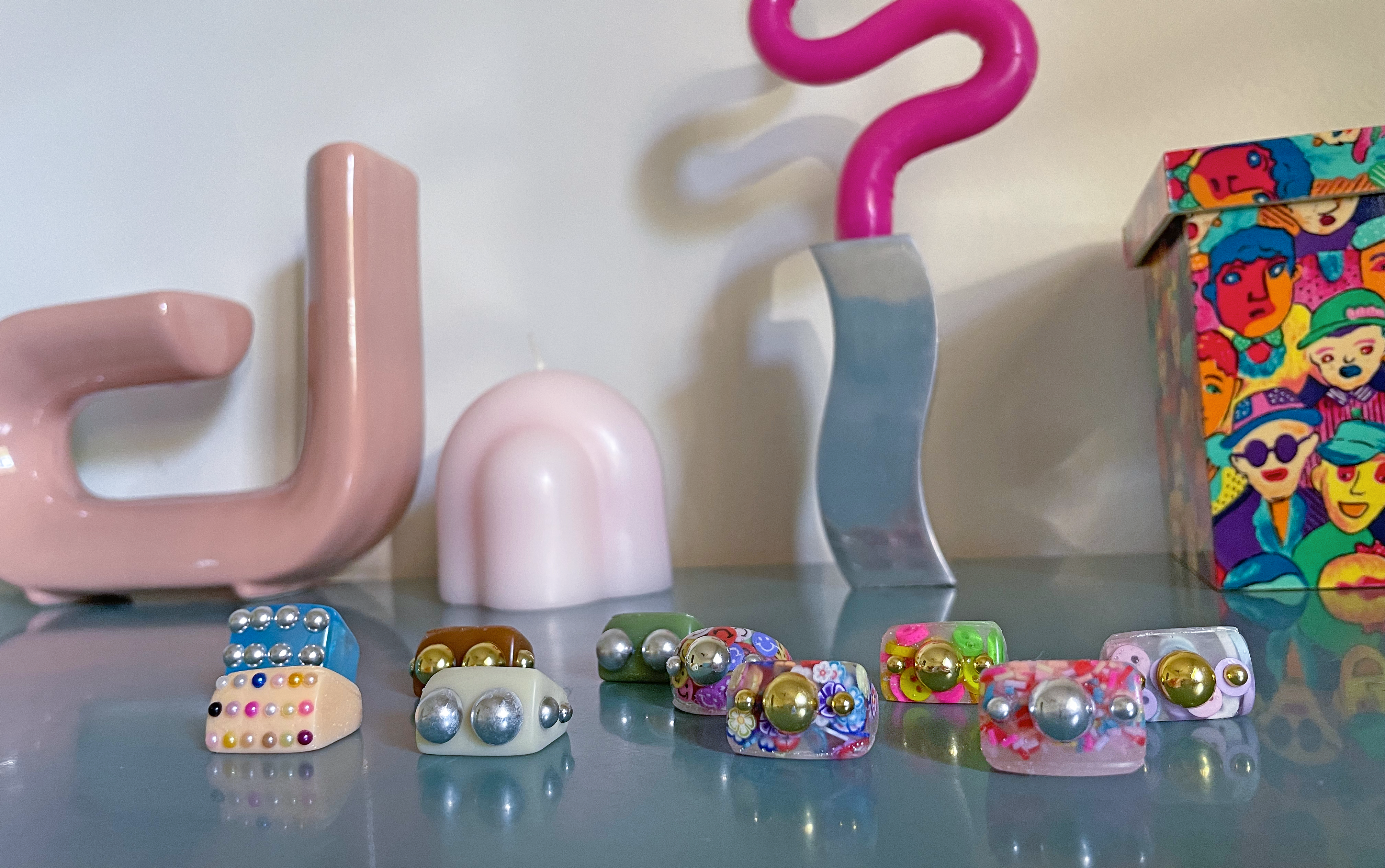 Maisie Moo Resin Rings