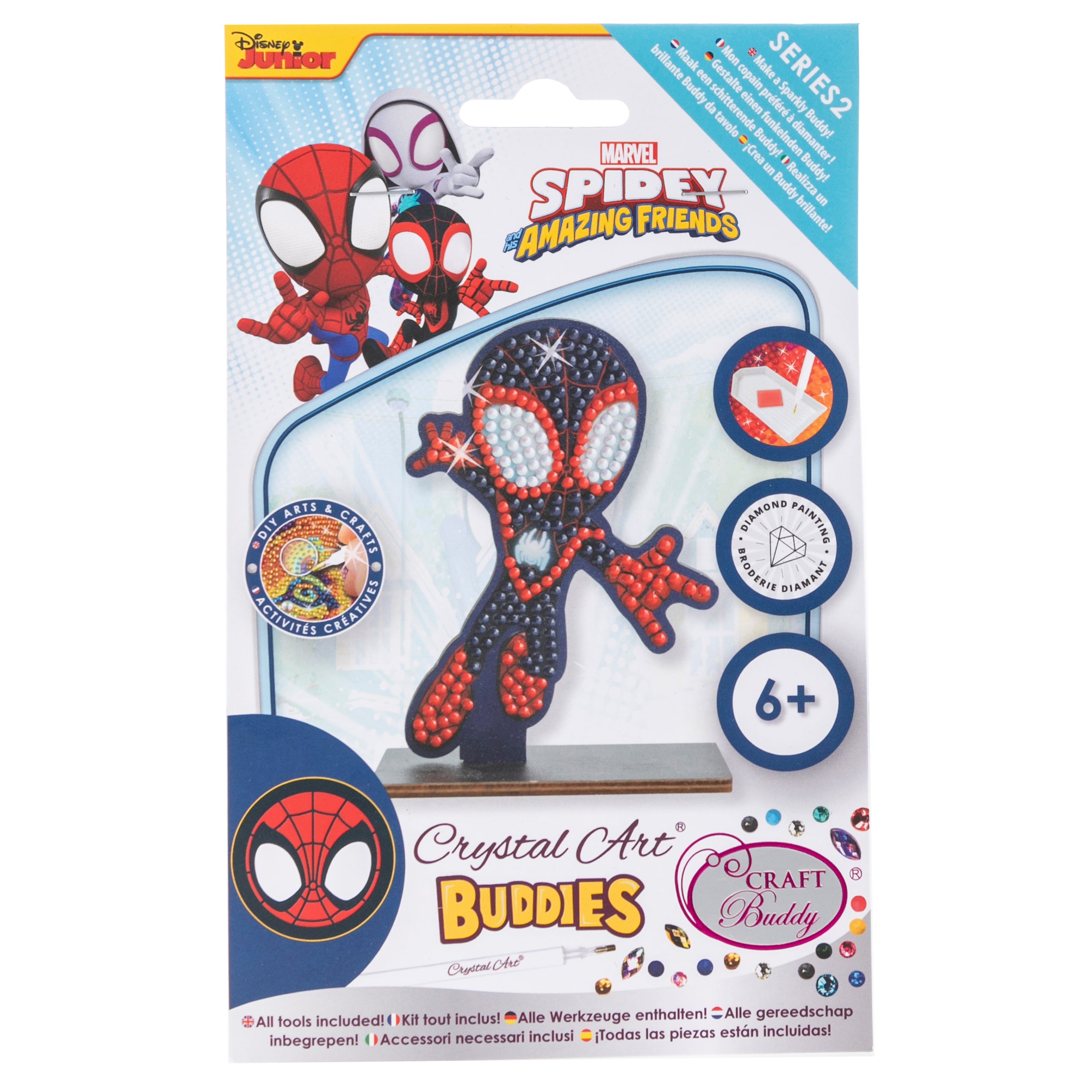 Craft Buddy DIY Crystal Card Kit Marvel Collection, Spiderman