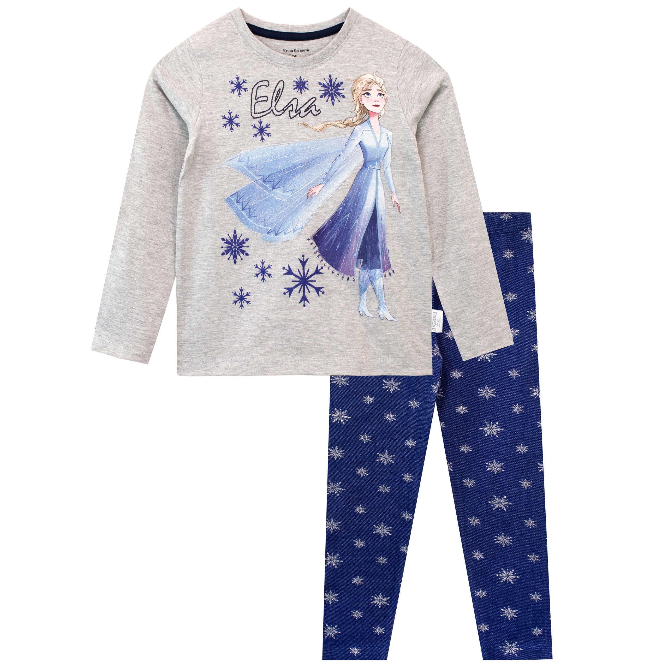 Disney Frozen Elsa Printed Leggins HM H&M Blue Size 3-4 , 8-9 Years Glitter  NWT