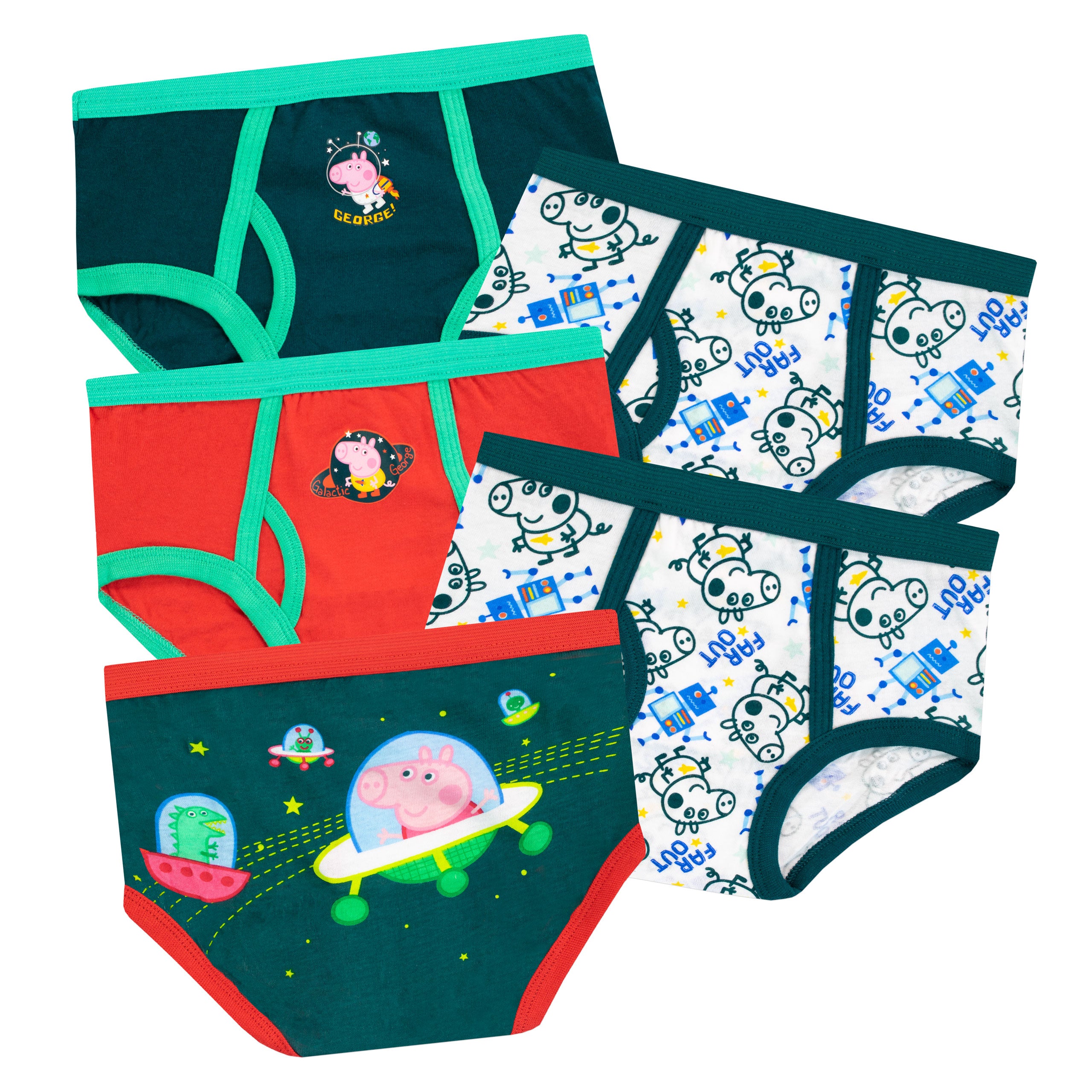 George Pig Space Underwear - 5 Pack, Kids