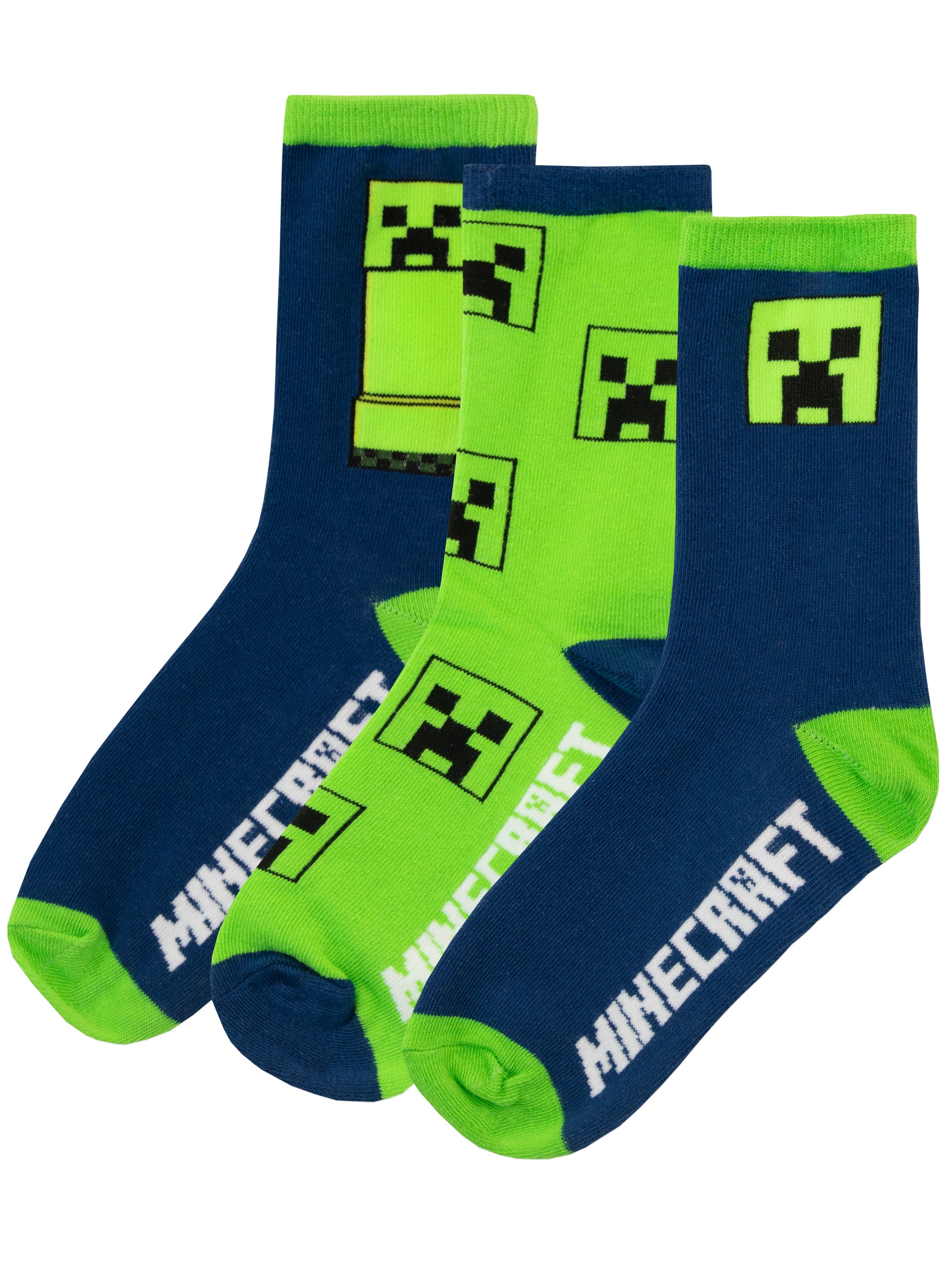 Minecraft Underwear LARGE 10 Boys Boxer Briefs 3-Pack Gift Set Gaming Steve  Alex