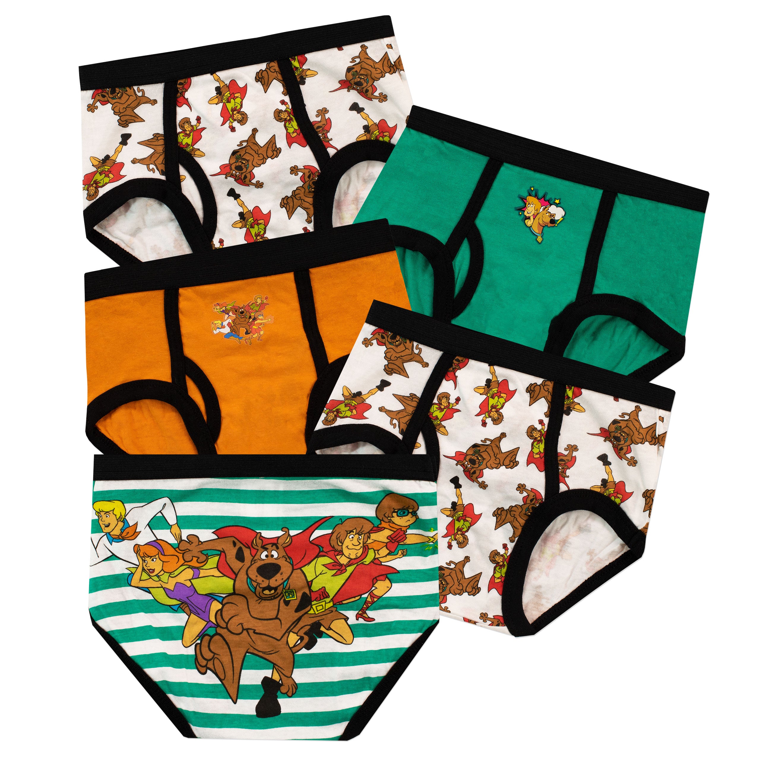 Scooby Doo Classic Cartoon Characters 5-Pack Boxer Briefs Set