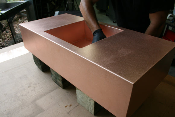 copper vanity sink custom made