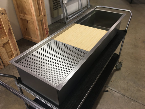 custom dual tier galley sink