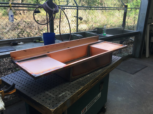 double drainboard custom copper sink