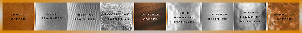 luxury metal finishes copper and stainless
