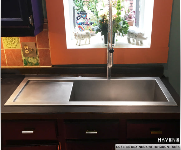 Copper And Stainless Steel Drainboard Sinks Havens Luxury Metals