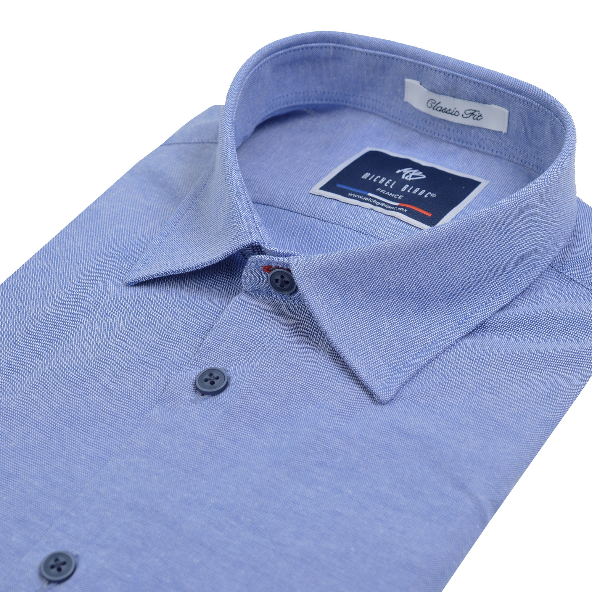 CAMISA SEMIFORMAL EN COLOR AZUL MODELO 2120 – Michel Blanc