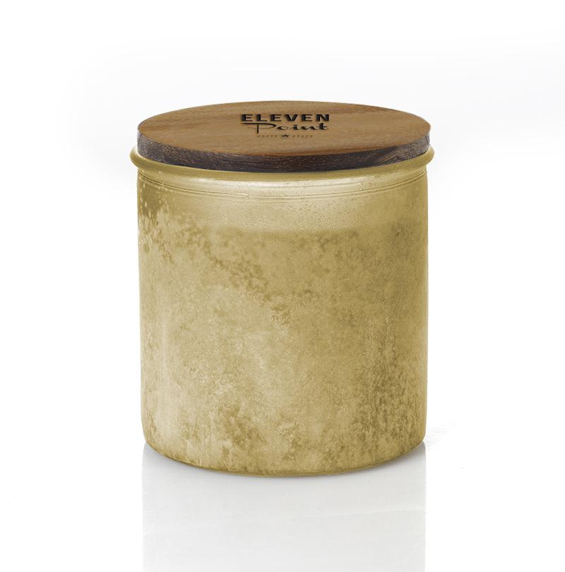 Happy Camper River Rock Candle in Olive