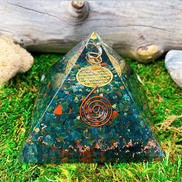 Dragon Blood Jasper Orgonite Pyramid Soul Charms