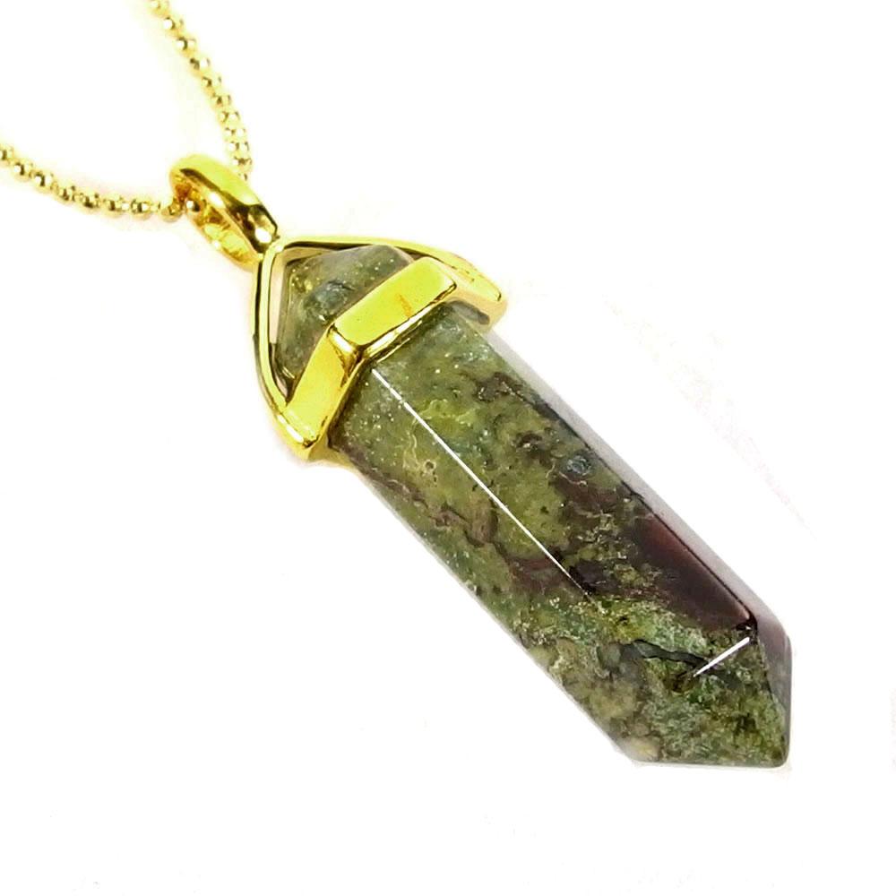 Dragon Blood Jasper Healing Crystal Pendant Necklace Natural Hand Carved Stone Necklace For Reiki Meditation Chakra Energy Soul Charms