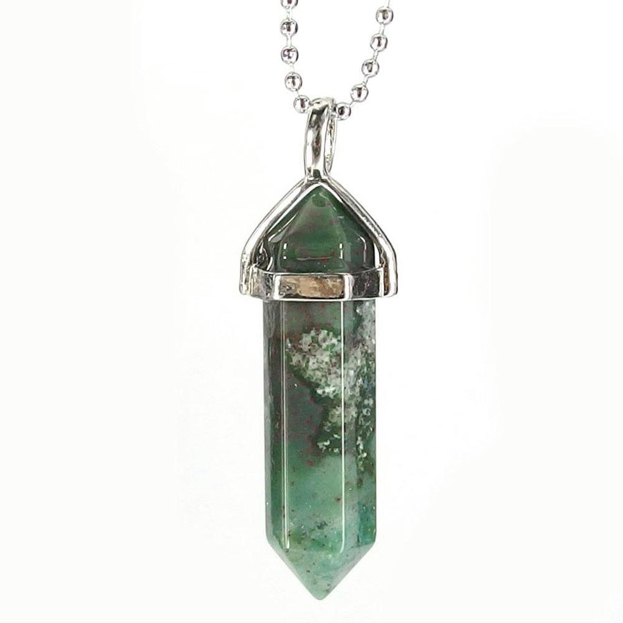 Healing Crystal Pendant Necklaces | Natural Hexagonal Stone Necklaces ...