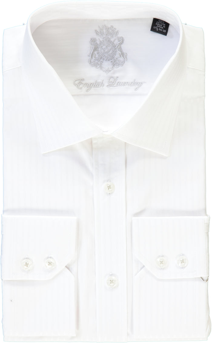 white pinstripe dress shirt