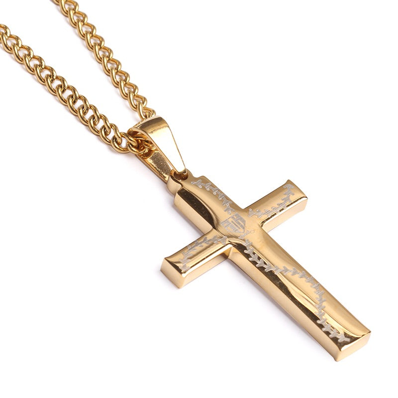 Golden Baseball Glove Leather Inlay Cross and Chain (FREE SHIPPING ...