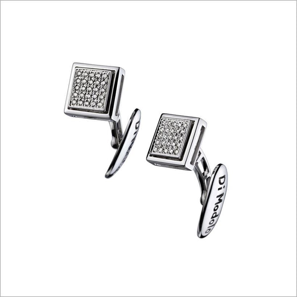 white gold & diamond cufflinks