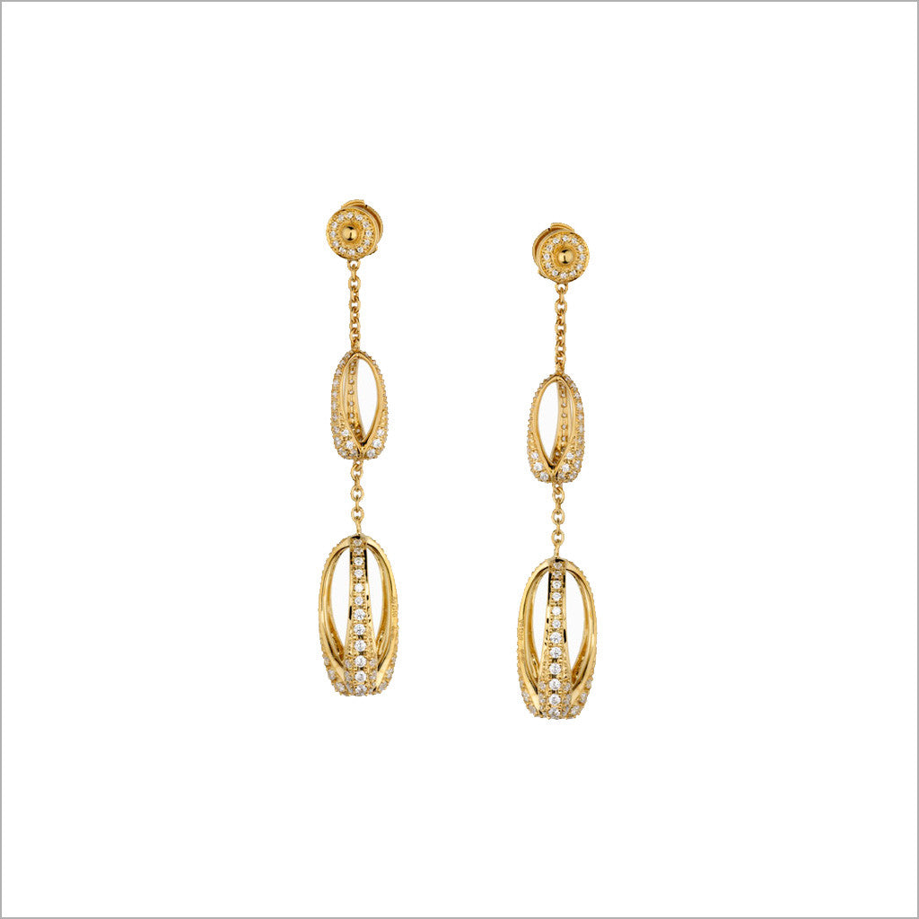 Triadra 18K Gold & Diamond Earrings