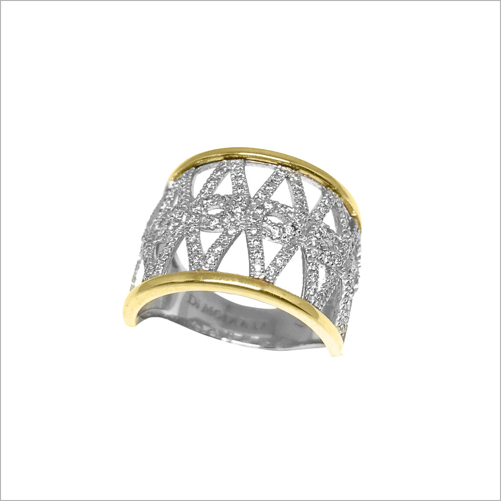 Fiamma 18K Gold Ring with Diamonds