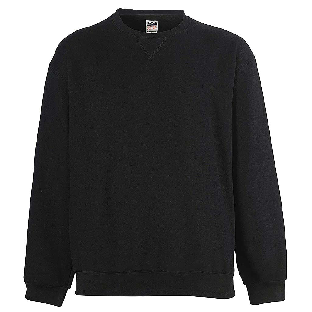 Download Mens Crew Neck Sweatshirt (BLACK) - Teemax