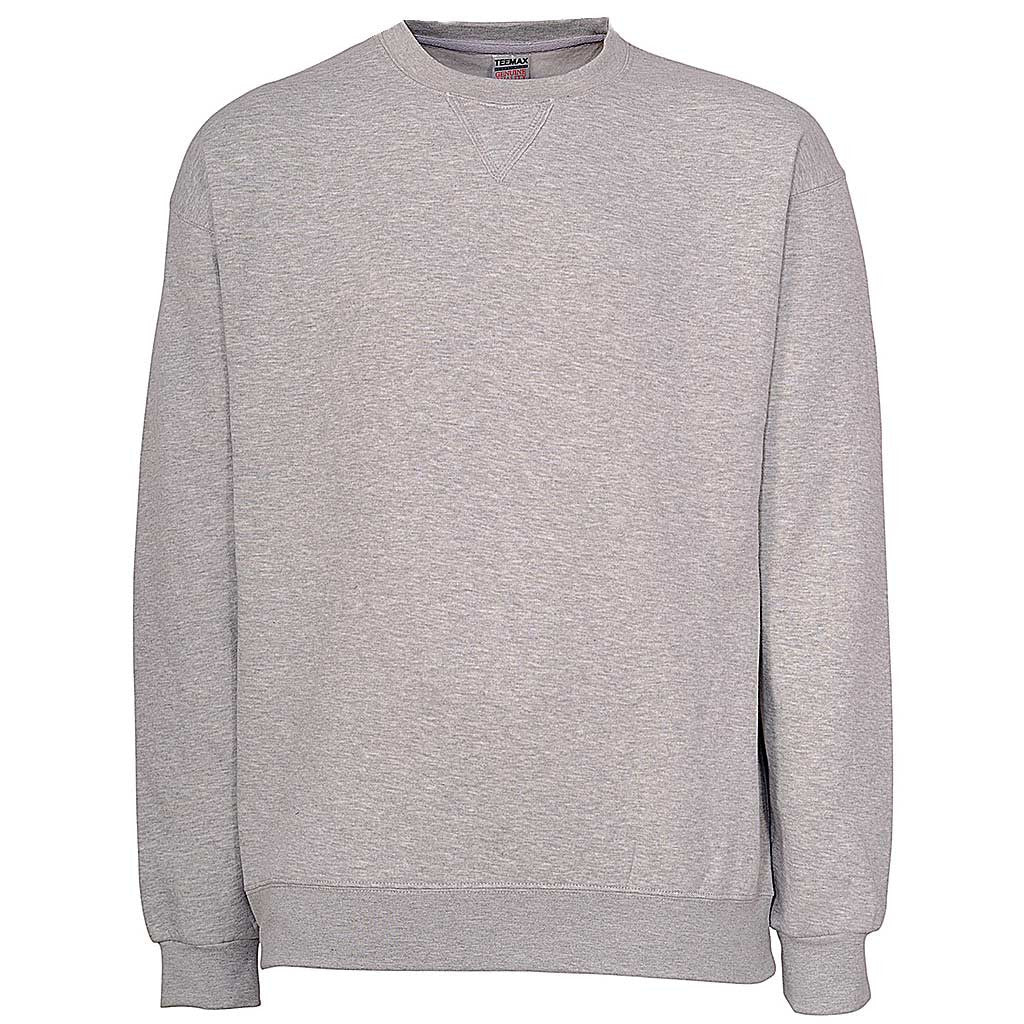 Download Mens V-Notch Crew Neck Sweatshirt (HEATHER GRAY) - Teemax