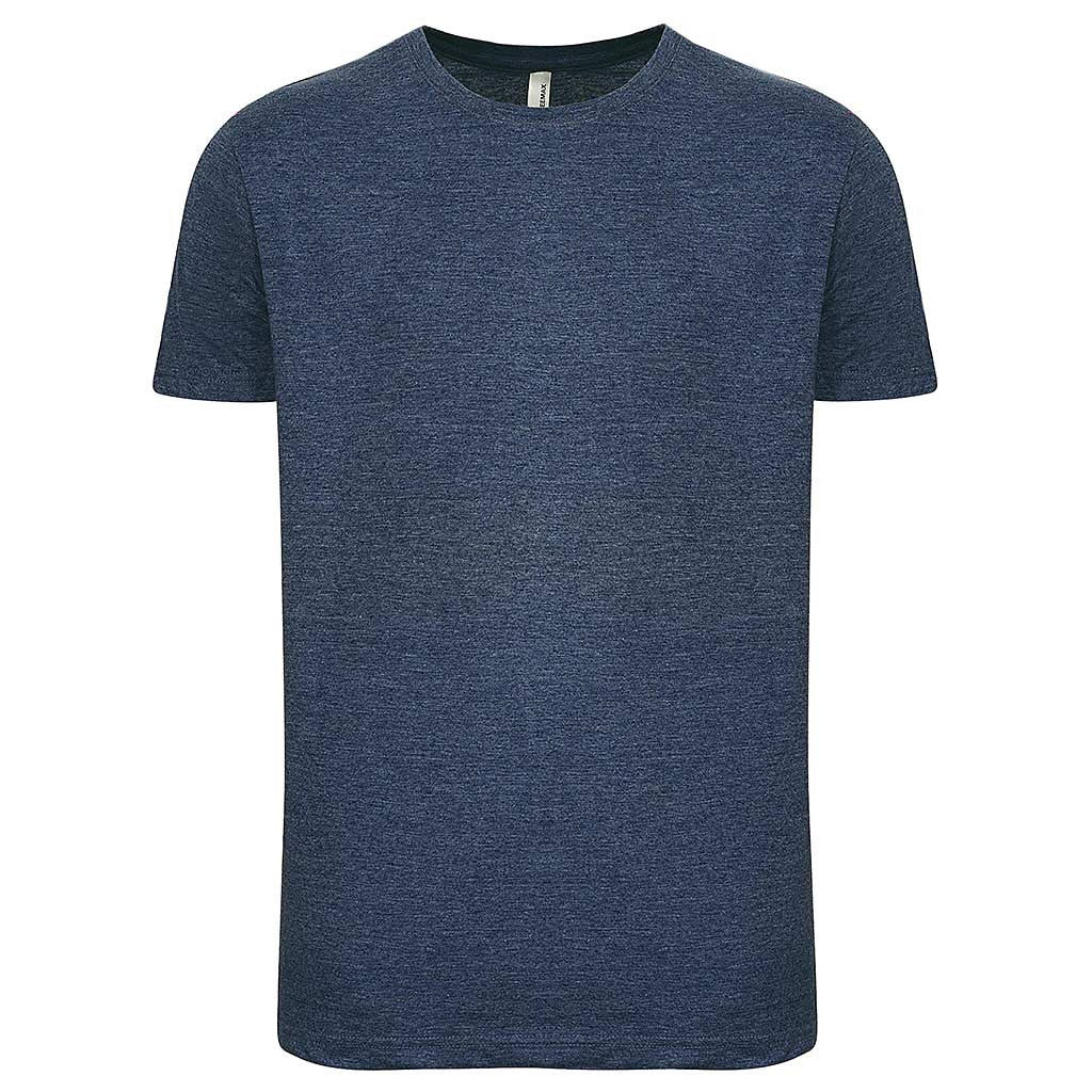 Download Mens Short Sleeve T Shirt (HEATHER NAVY) - Teemax