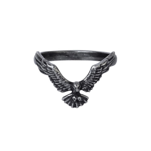 Raven On The Wing Shallow V Ring