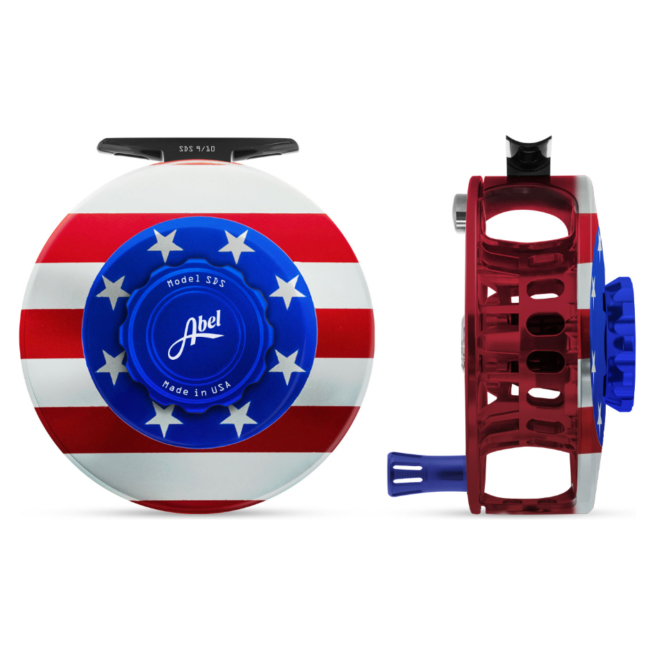 copy-of-abel-model-sds-9-10-solid-fly-reel-usa-flag-edition-with-blue-aluminum-handle