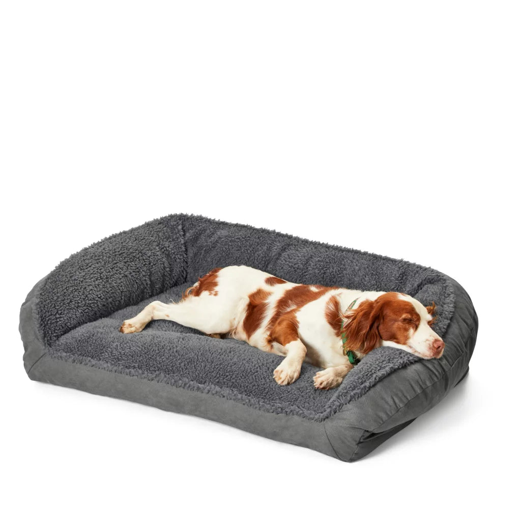 orvis-comfortfill-eco-bolster-dog-bed-with-fleece