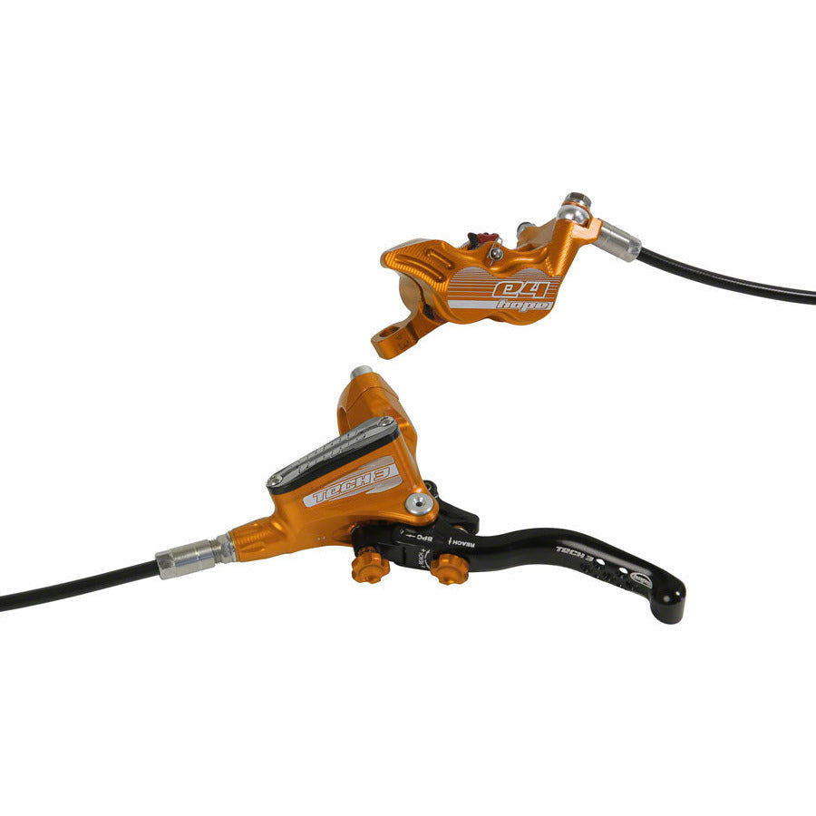 hope-tech-3-e4-disc-brake-and-lever-front-hydraulic-post-mount-orange