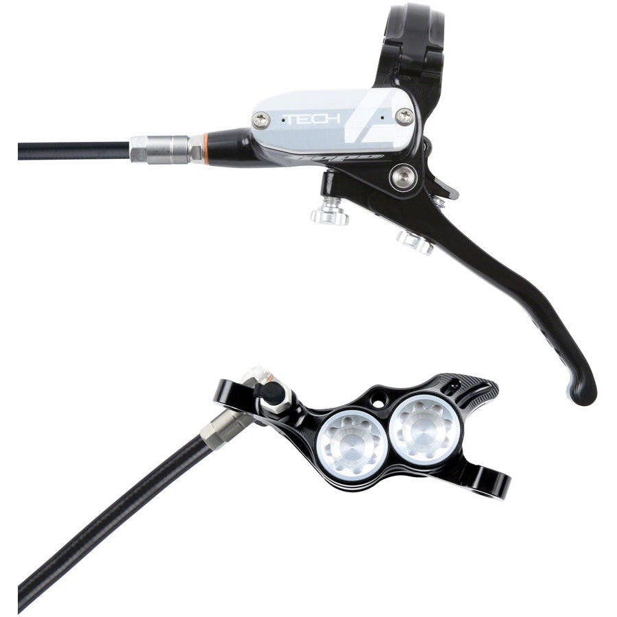 hope-tech-4-e4-disc-brake-and-lever-set-front-hydraulic-post-mount-silver