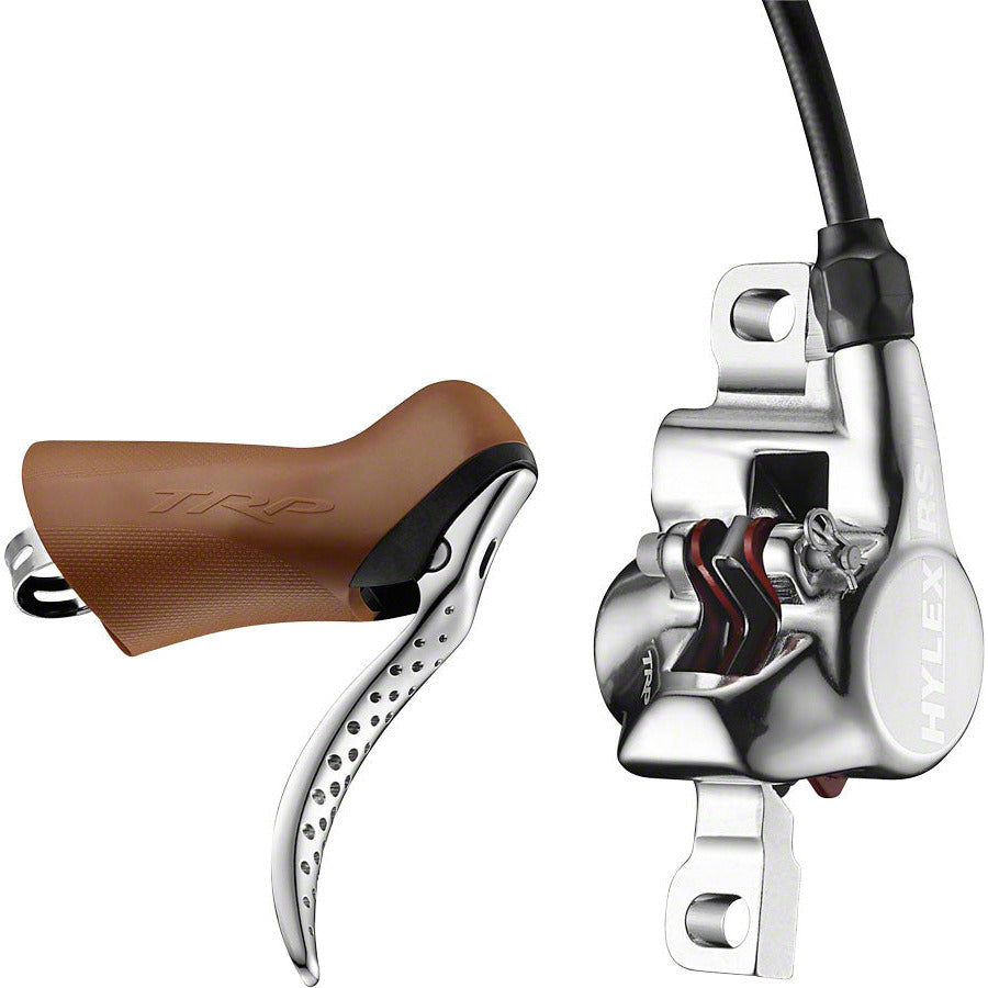 trp-hylex-rs-disc-brake-and-lever-front-hydraulic-post-mount-gum-silver