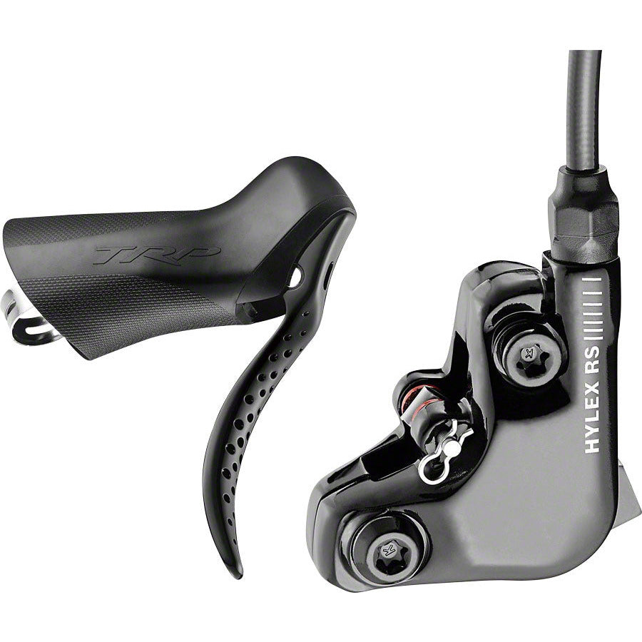 trp-hylex-rs-disc-brake-and-lever-front-hydraulic-flat-mount-drilled-lever-blade-black