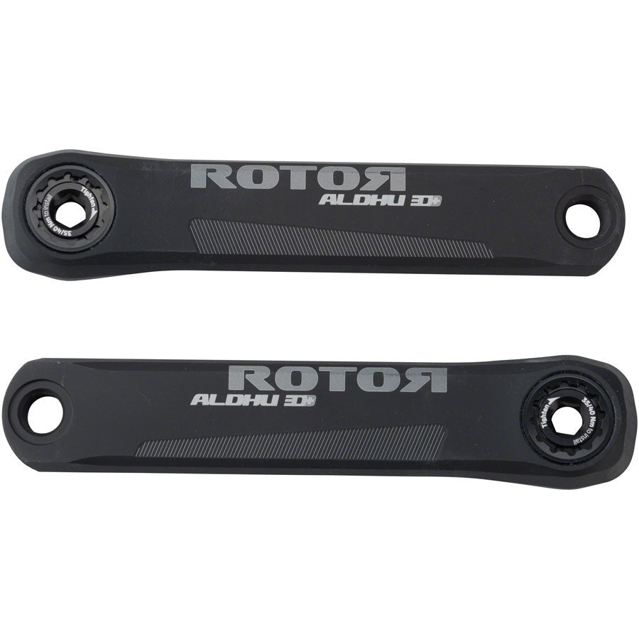 rotor-aldhu-175mm-road-crank-arm-set-without-spindle-spider-rings-or-bottom-bracket-black