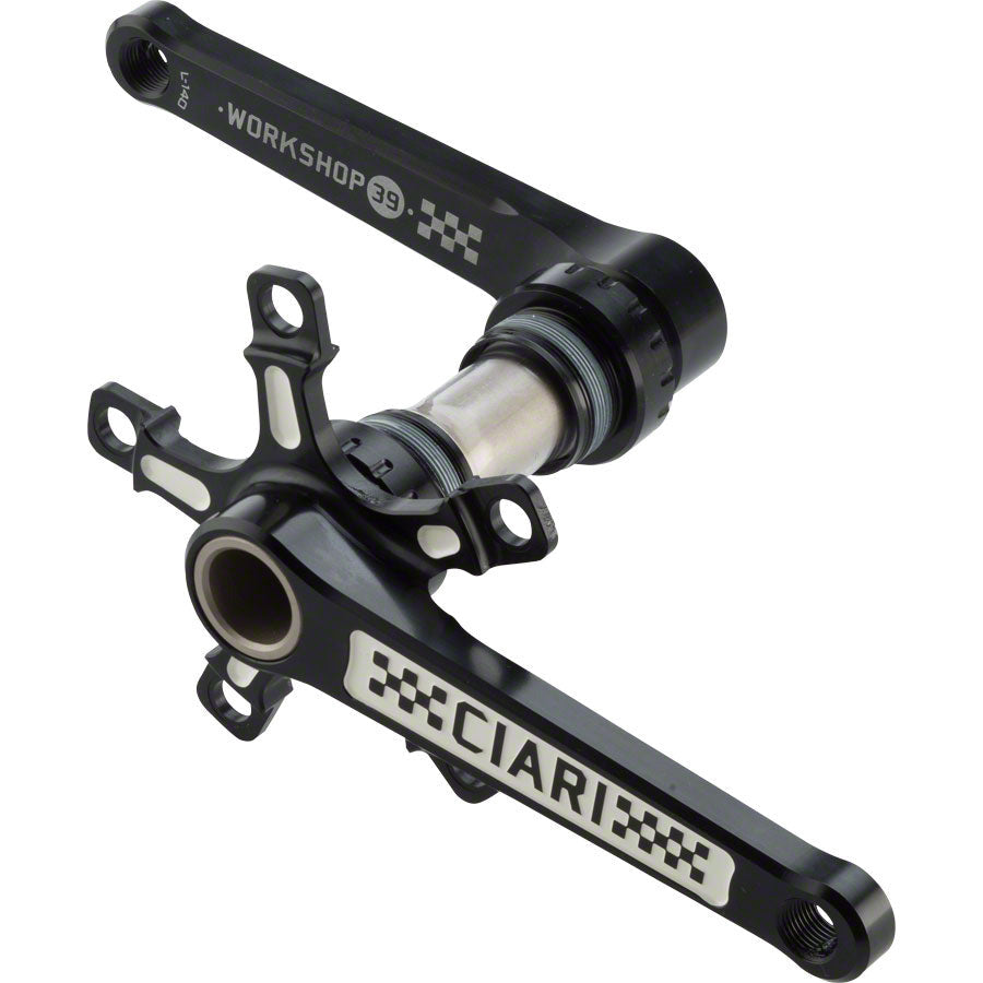 ciari-turbino-2-piece-24mm-5-bolt-crankset-belgian-black-with-white-inlay-155mm