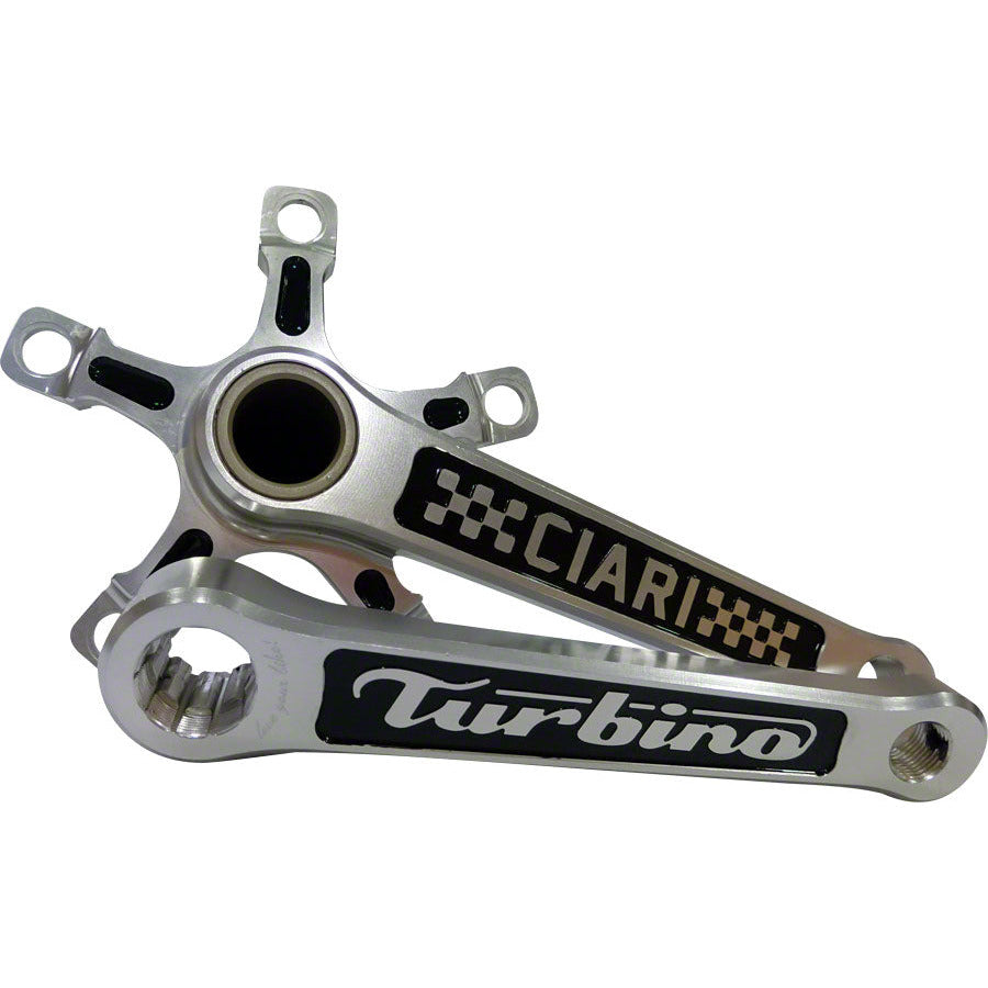 ciari-turbino-2-piece-24mm-5-bolt-crankset-silver-arrow-with-black-inlay-165mm
