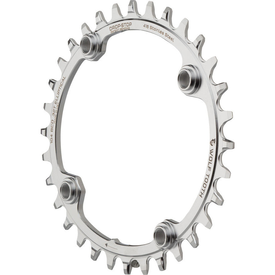 wolf-tooth-elliptical-104-bcd-chainring-32t-104-bcd-4-bolt-drop-stop-stainless-steel-silver