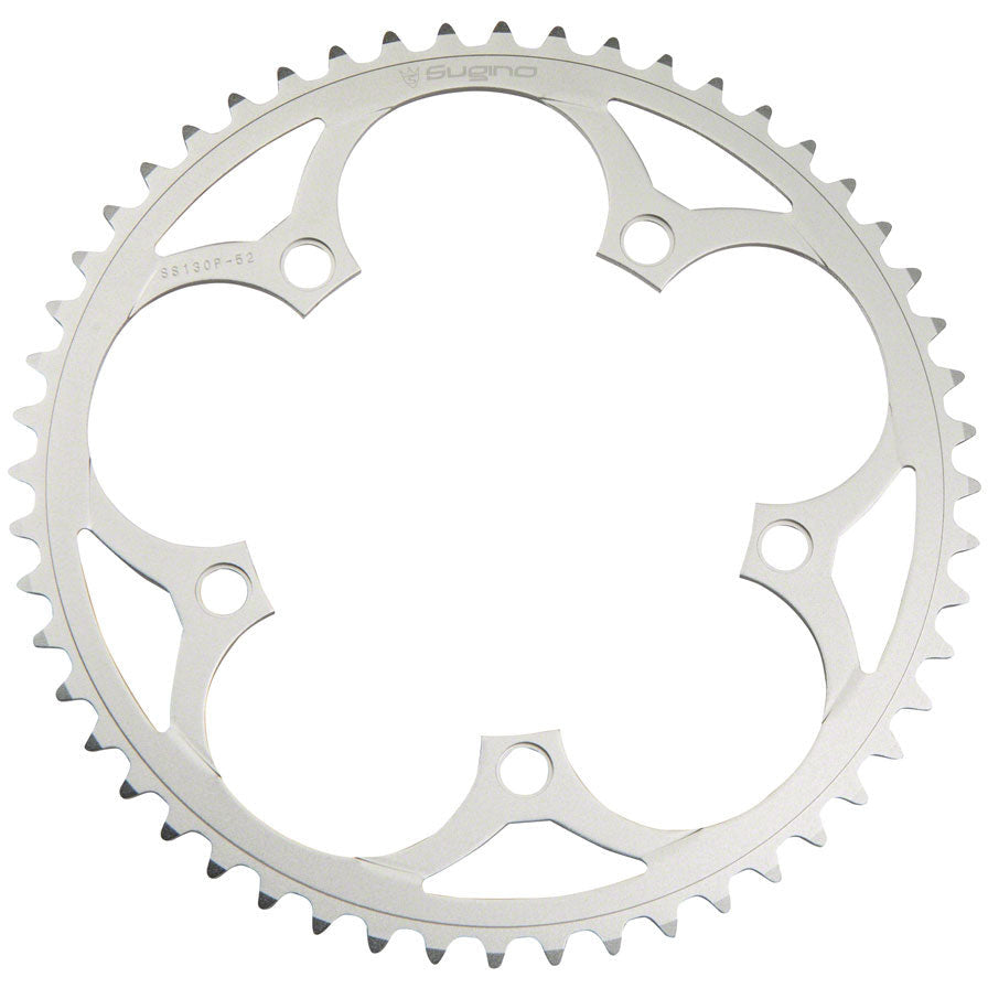 sugino-53t-x-130mm-5-bolt-chainring-anodized-silver