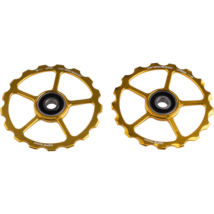 ceramicspeed-ospw-replacement-pulley-wheel-set-17t-17t-ceramic-bearing-alloy-pulley-gold