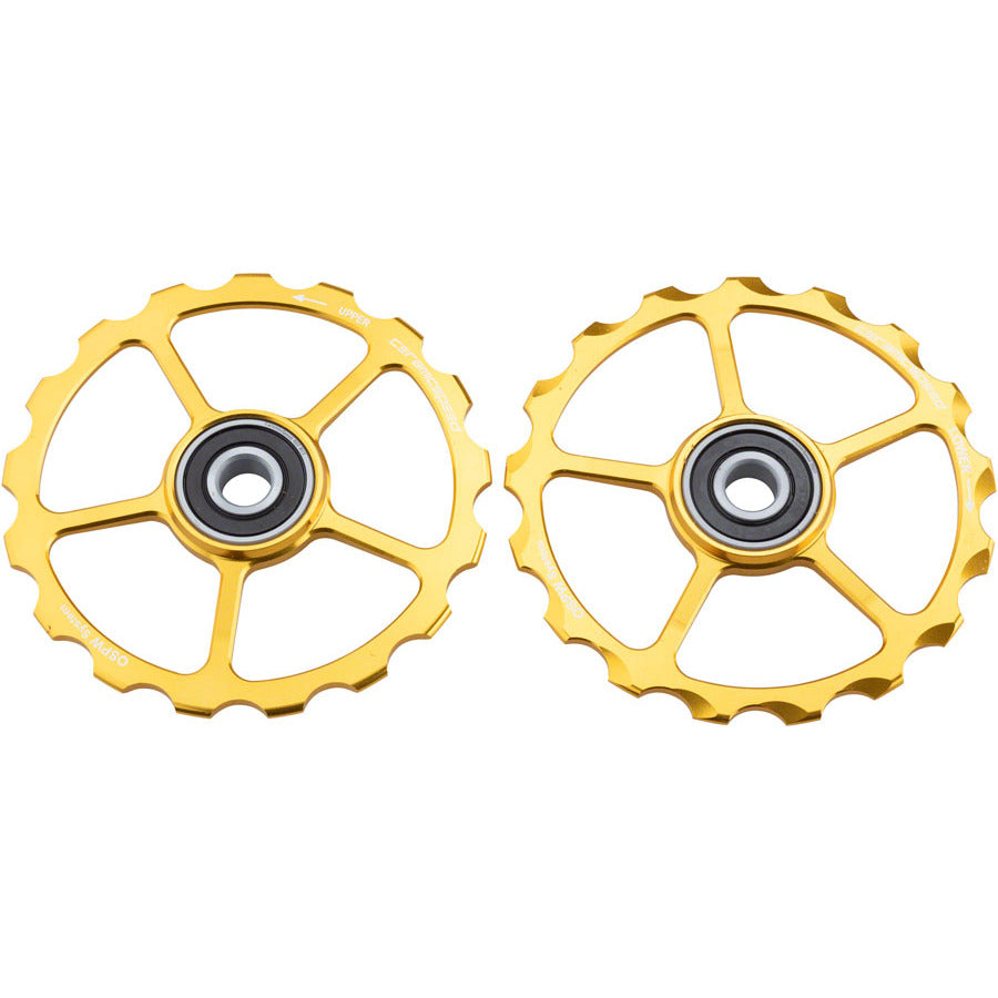 ceramicspeed-ospw-replacement-pulley-wheel-set-17t-17t-coated-ceramic-bearing-alloy-pulley-gold