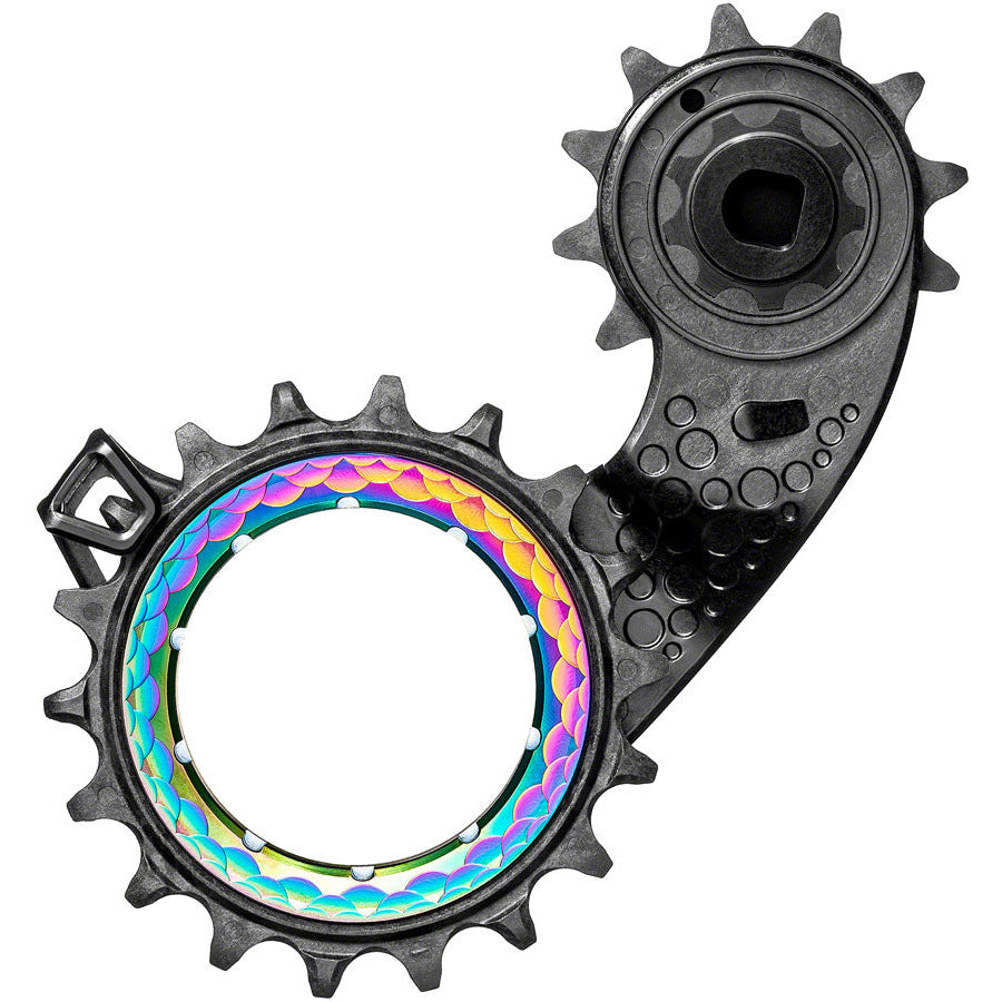 absoluteblack-hollowcage-oversized-derailleur-pulley-cage-for-sram-axs-full-ceramic-bearings-carbon-cage-pvd-rainbow